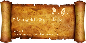 Mányoki Gusztáv névjegykártya
