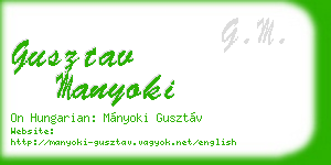 gusztav manyoki business card