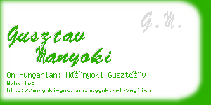 gusztav manyoki business card